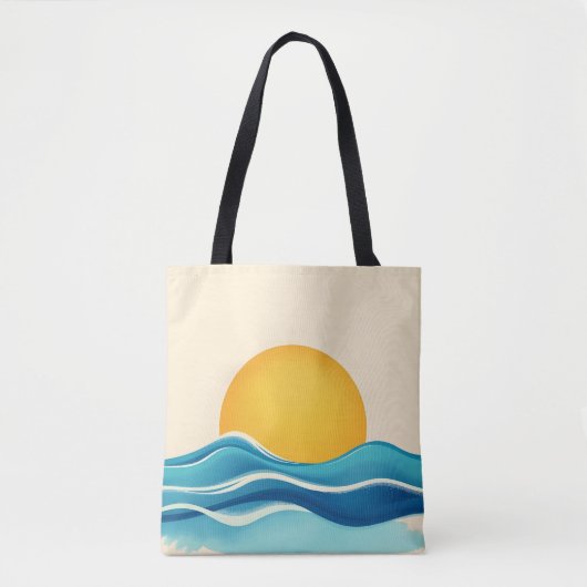 Sun & Surf Wave Tote Bag (Voorkant)