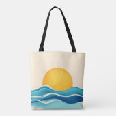 Sun & Surf Wave Tote Bag (Achterkant)
