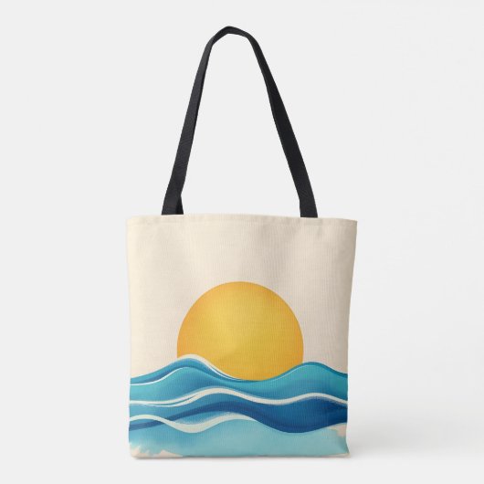 Sun & Surf Wave Tote Bag (Achterkant)