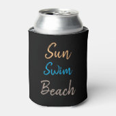 Sun Swim Beach Minimaal Blikjeskoeler (Blikje Voorkant)