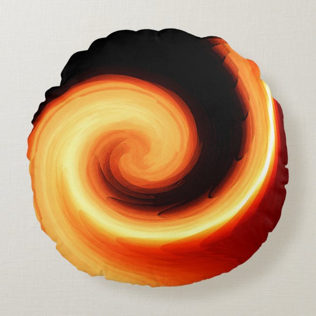 Sun Swirl..... Rond Kussen (Voorkant)