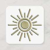 Sun Symbool 01 - Gold Vierkante Visitekaartje (Voorkant)