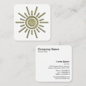 Sun Symbool 01 - Gold Vierkante Visitekaartje (Voorkant / Achterkant)