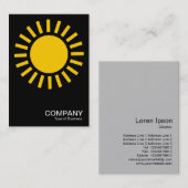 Sun-symbool - Amber op zwart Visitekaartje (Voorkant / Achterkant)