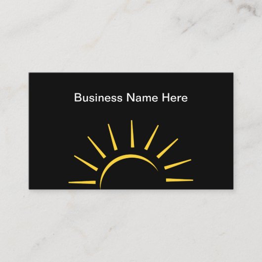 Sun Symbool bewerkbare Visitekaartjes (Voorkant)