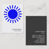 Sun-symbool - blauw visitekaartje (Voorkant / Achterkant)