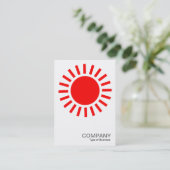 Sun-symbool - rood visitekaartje (Staand voorkant)