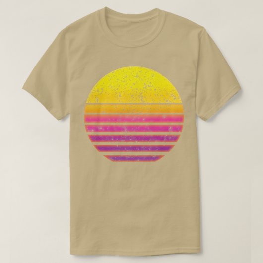 Sun Synthwave Retro T-shirt (Design voorkant)