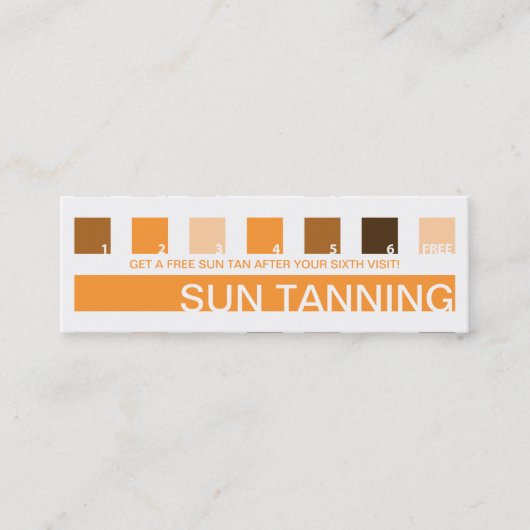 SUN TANNING klantwaardering (mod squares) Klantenkaartje (Voorkant)