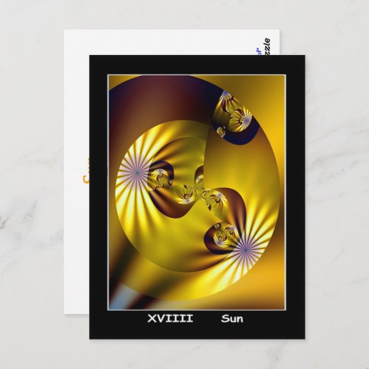 Sun Tarot Card Briefkaart (Voorkant / Achterkant)