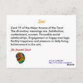 Sun Tarot Card Briefkaart (Achterkant)
