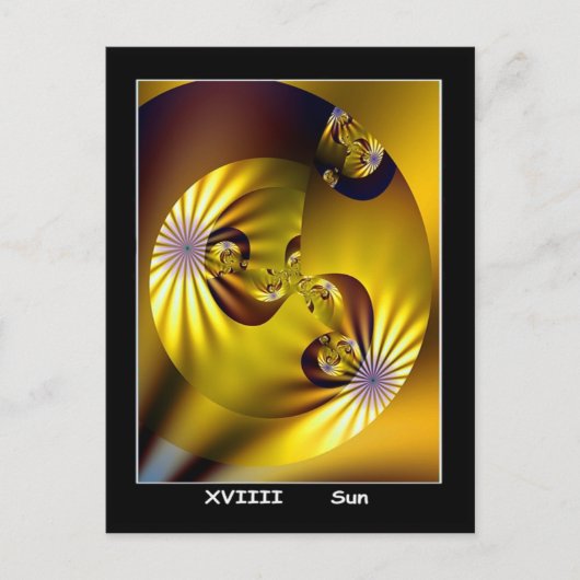 Sun Tarot Card Briefkaart (Voorkant)