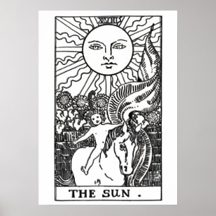 Sun Tarot Card Poster