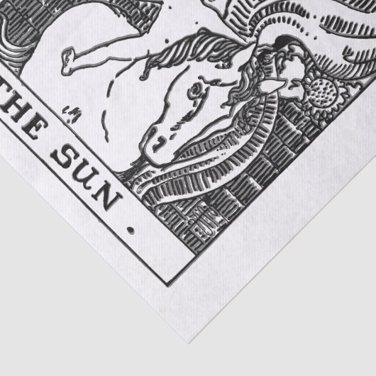 Sun Tarot Card Tissue Paper Tissuepapier (Detail)