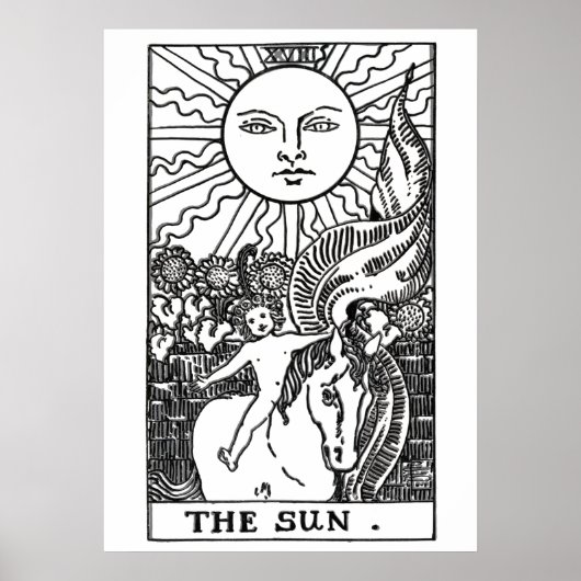 Sun Tarot Kaart Poster (Voorkant)