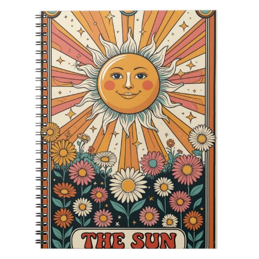 Sun Tarot Notebook, Boho Sun Journal Notitieboek (Voorkant)