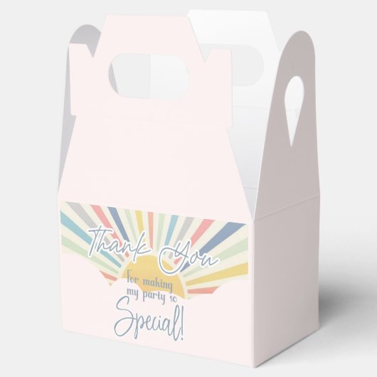 Sun Theme, Rainbow party, Sunshine-gunst Favor Bag Bedankdoosjes (Geopend)