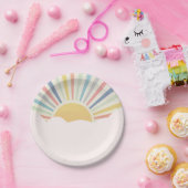 Sun Theme, Rainbow party, Sunshine  Papieren Bordje (Feest)