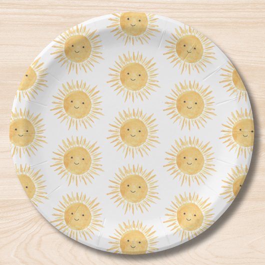 Sun-themed Baby Shower Papieren Bordje