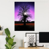 Sun Tree-sterren afdrukken Poster (Thuiskantoor)