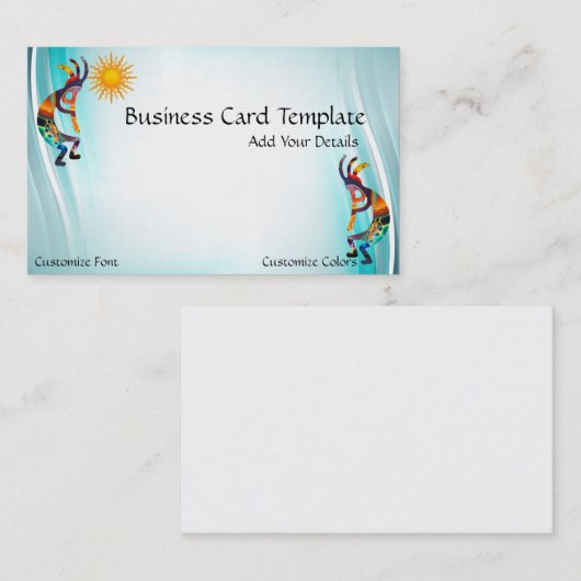 Sun Two Kokopelli Logo Visitekaartje (Voorkant / Achterkant)