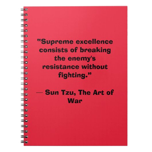 Sun Tzu Art of War Baby Winner Notitieboek (Voorkant)