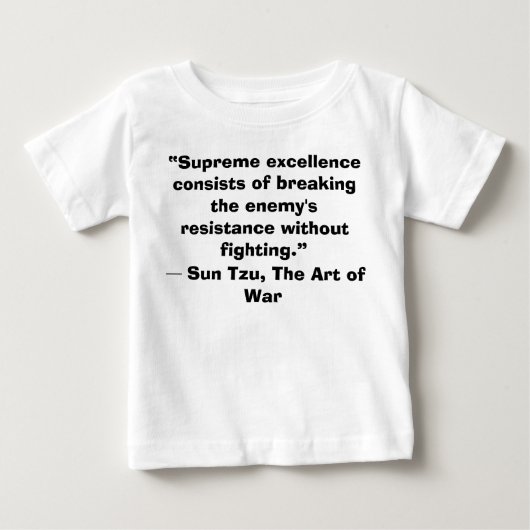 Sun Tzu Art of War Baby Winner t-shirt (Voorkant)