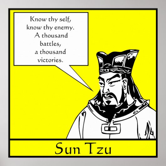 Sun Tzu — Chinese militair strateeg Poster (Voorkant)