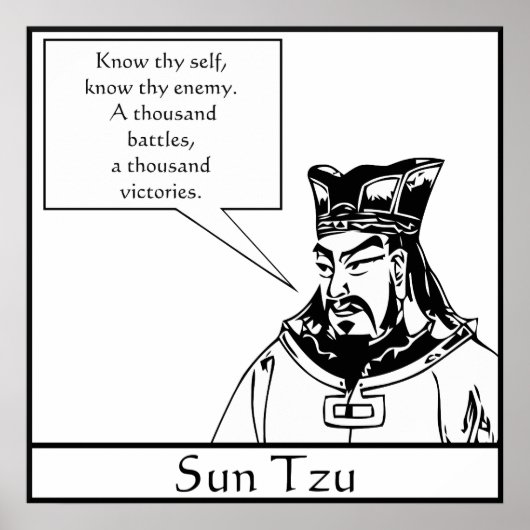 Sun Tzu — Chinese militair strateeg Poster (Voorkant)
