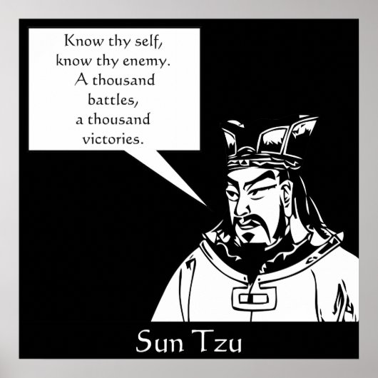Sun Tzu — Chinese militair strateeg Poster (Voorkant)