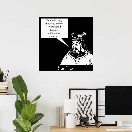Sun Tzu — Chinese militair strateeg Poster (Thuiskantoor)