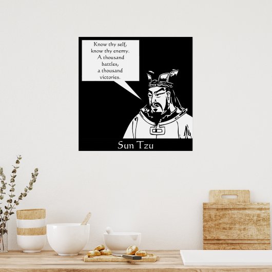 Sun Tzu — Chinese militair strateeg Poster (Keuken)
