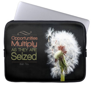 Sun Tzu Inspirerend citaat "Kansen" Laptop Sleeve