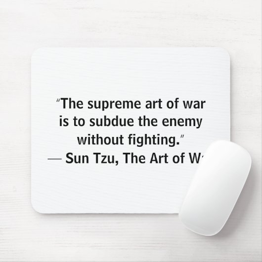 Sun Tzu-kunst van oorlog zonder strijd Muismat (Met muis)