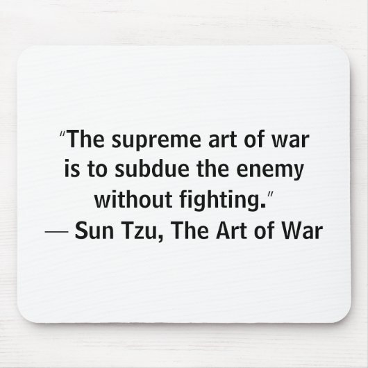 Sun Tzu-kunst van oorlog zonder strijd Muismat (Voorkant)