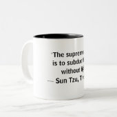 Sun Tzu Kunst van oorlog zonder strijd tegen Mok (Voorkant links)