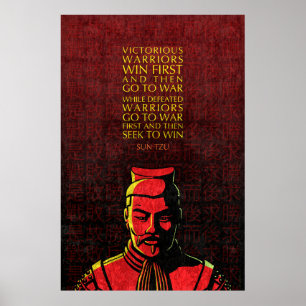 Sun Tzu Quote: Victorious en Defeated Warriors Poster
