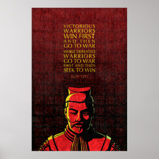 Sun Tzu Quote: Victorious en Defeated Warriors Poster