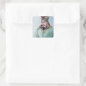 Sun Tzu Vierkante Sticker (Tas)