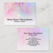 *~* Sun Unicorn Rainbow Gold Sparkle Glitter Moon Visitekaartje (Voorkant / Achterkant)