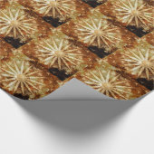 Sun Universe Cosmic Warm Golden Brown Colors Cadeaupapier (Hoek)