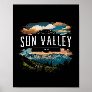 Sun Valley-bergen Idaho Wandelen Buiten Activiteit Poster