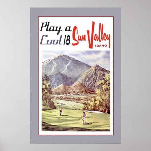  Sun Valley Golf-sportreistro Poster (Voorkant)