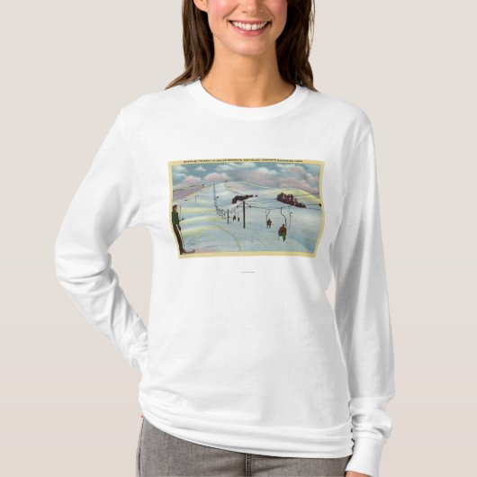 Sun Valley, ID - Sawtooth Mnts. Riding Ski T-shirt (Voorkant)