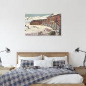 Sun Valley, ID - Ski Party in Lodge Sawtooth Canvas Afdruk (Insitu (Slaapkamer))