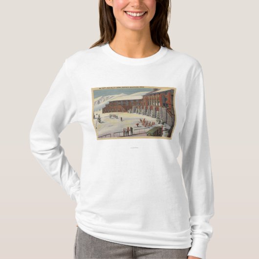Sun Valley, ID - Ski Party in Lodge Sawtooth T-shirt (Voorkant)
