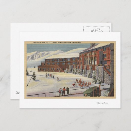 Sun Valley, ID - Ski Party in Lodge Sawtooth Uitnodiging Briefkaart (Voorkant / Achterkant)
