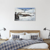 Sun Valley, ID - Winter Scene of Sun Valley Canvas Afdruk (Insitu (Slaapkamer))