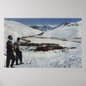 Sun Valley, ID - Winter Scene of Sun Valley Poster (Voorkant)