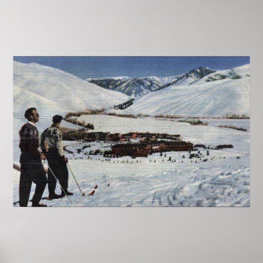 Sun Valley, ID - Winter Scene of Sun Valley Poster (Voorkant)